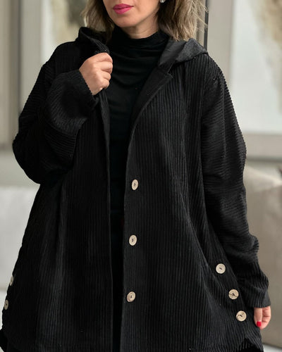 Ellen | Cozy Corduroy Hooded Jacket