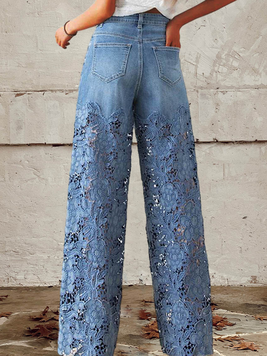 Luna | Denim Jeans with Lace