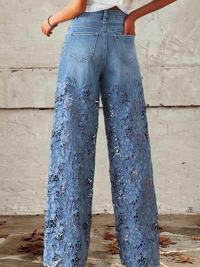 Luna | Denim Jeans with Lace