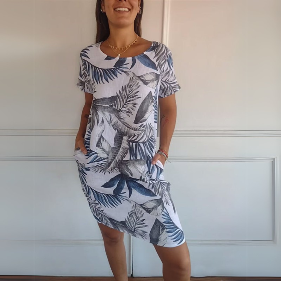 Rachel | Elegant dress with a seam collar