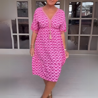 Eva | Elegant Simple Dress with V-Neck