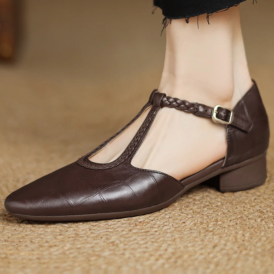 Effie | Leather Mary Janes