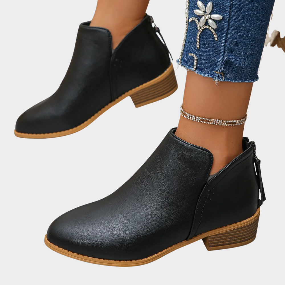 Lona | Low Heel Ankle Boots
