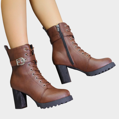 Vella | Flared Heel Ankle Boots