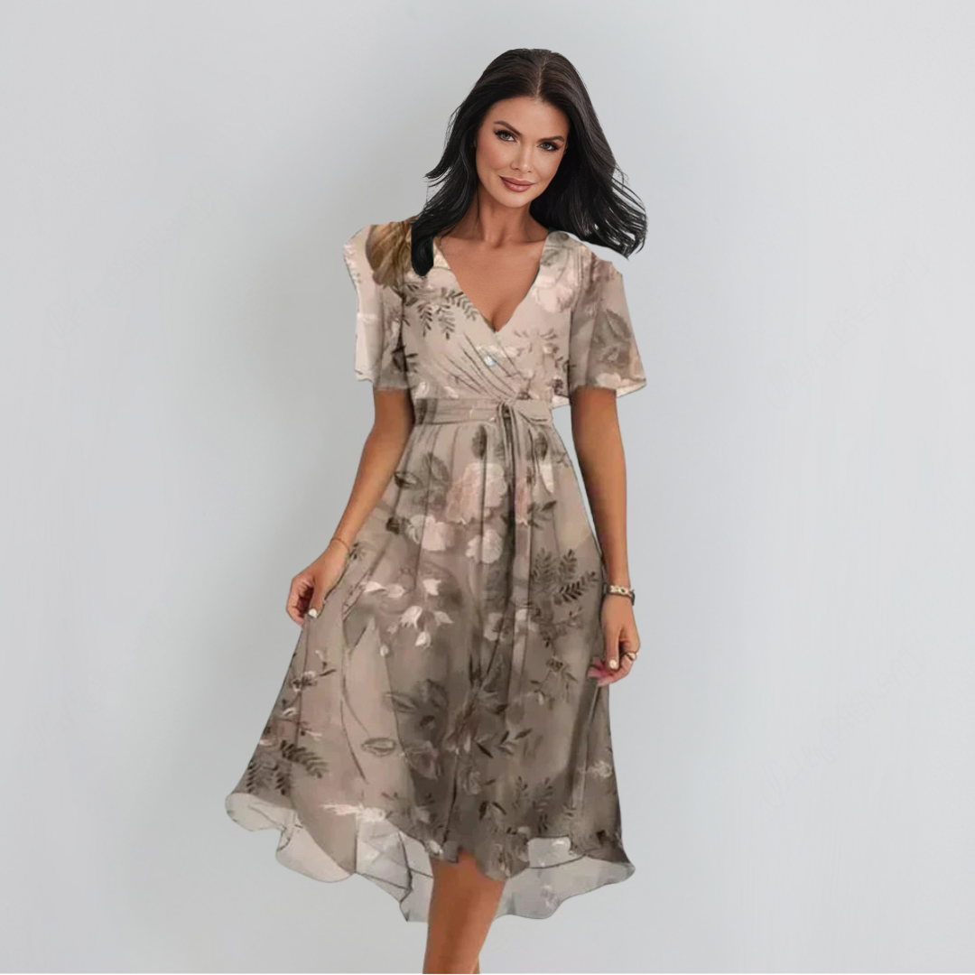 Tricia | Elegant Dress with V-Neck