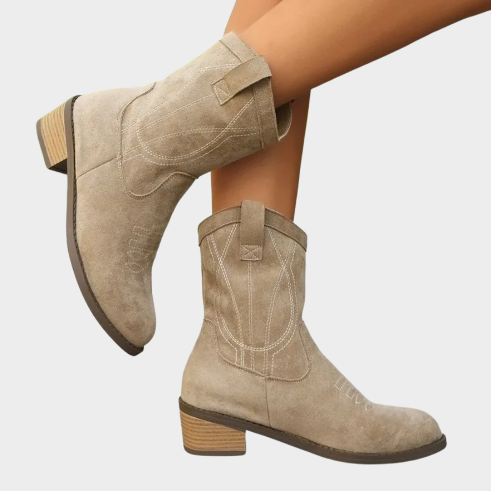 Janet Marie | Cowboy -Style Ankle Boots