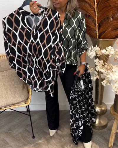 Ella | Casual Blouse with Long Sleeves and Elegant Pattern