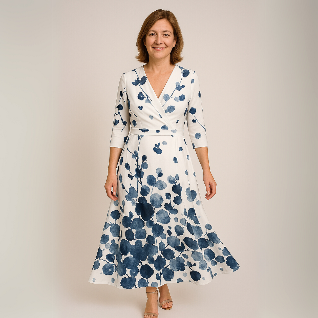 Nancy | French Floral Maxi Dress
