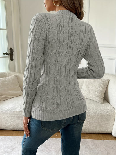 Lois | Retro Cable Knit Sweater for Women