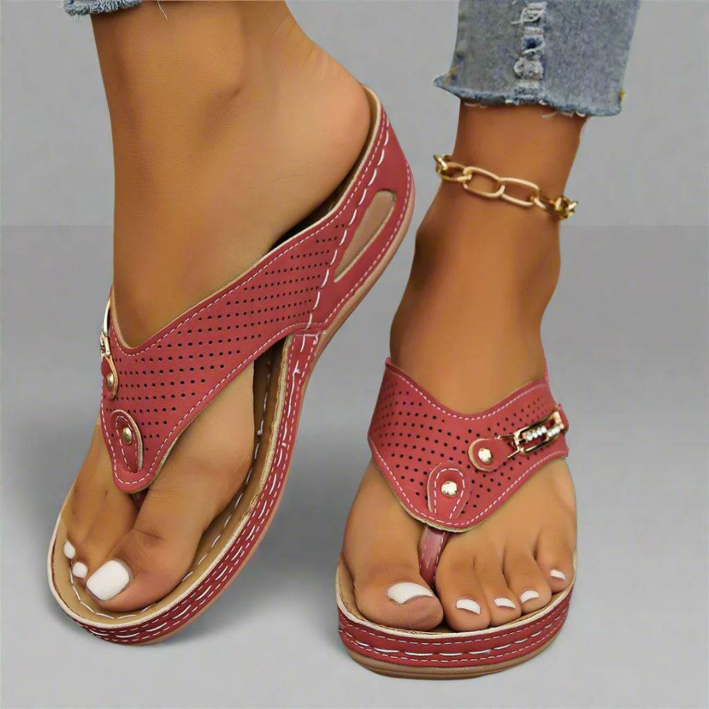 Rose | Retro Slippers for Women with Arch Support – Comfortable and Stylish