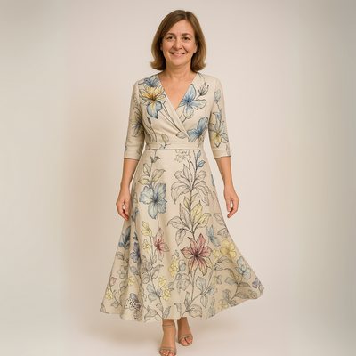 Nancy | French Floral Maxi Dress