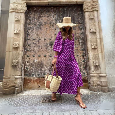Deanna | Lightweight boho maxi dresses with geometric patterns