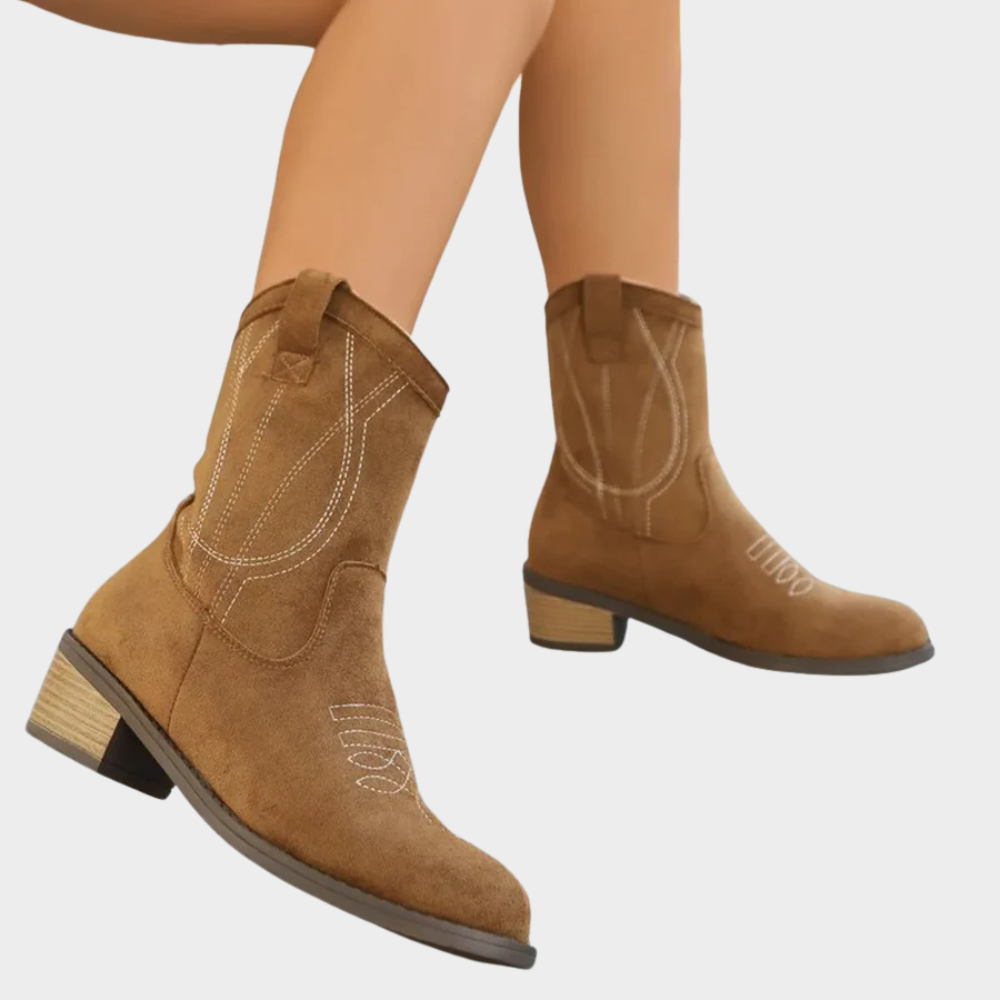 Janet Marie | Cowboy -Style Ankle Boots