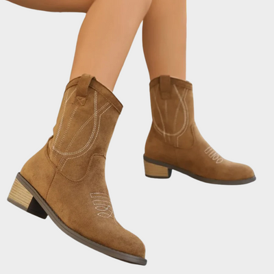 Janet Marie | Cowboy -Style Ankle Boots