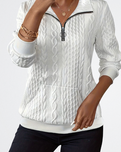 Claire | Soft Knit Zip Sweater