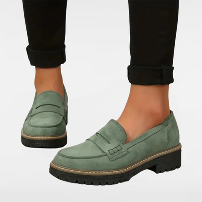 Bella | Women’s suede loafers with rugged sole