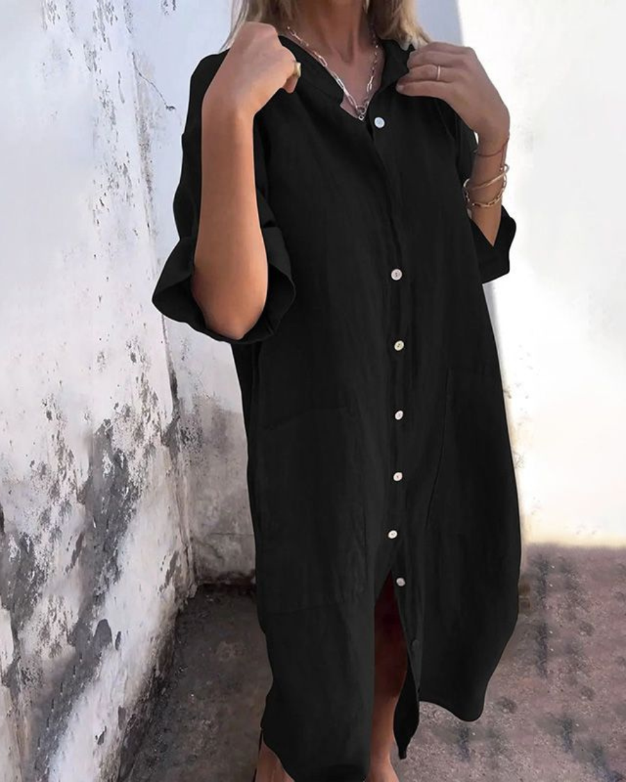 Patricia | Casual Ankle-Length Shirt Dress