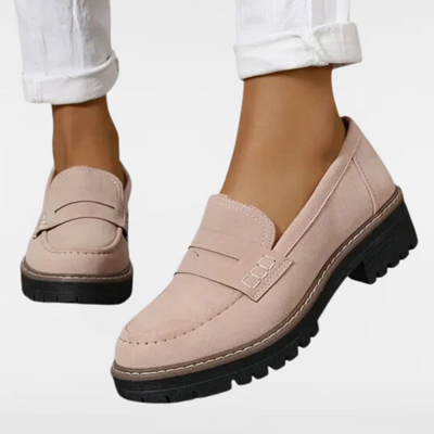 Bella | Women’s suede loafers with rugged sole