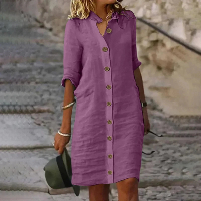 Roxana | Stylish and Comfortable Midi Dress-Blouse