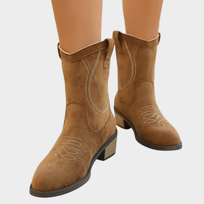 Janet Marie | Cowboy -Style Ankle Boots