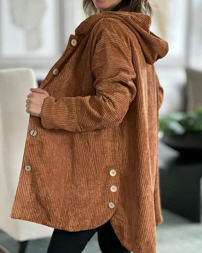 Ellen | Cozy Corduroy Hooded Jacket