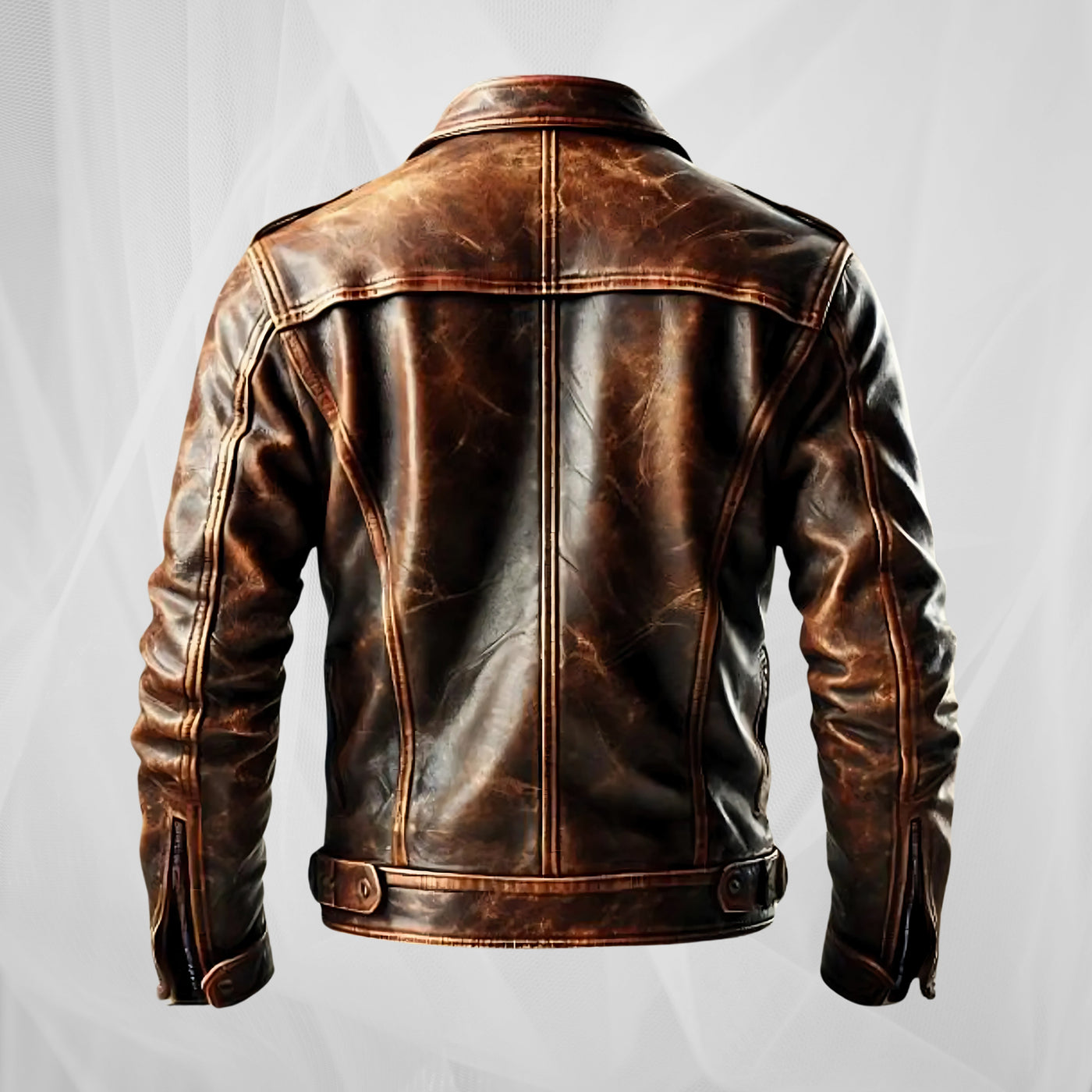Clarence | Vintage brown biker jacket with character