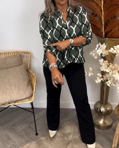 Ella | Casual Blouse with Long Sleeves and Elegant Pattern