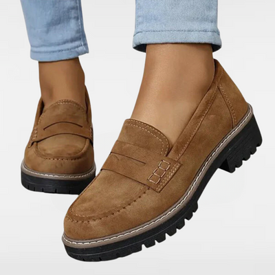 Bella | Women’s suede loafers with rugged sole