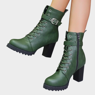 Vella | Flared Heel Ankle Boots