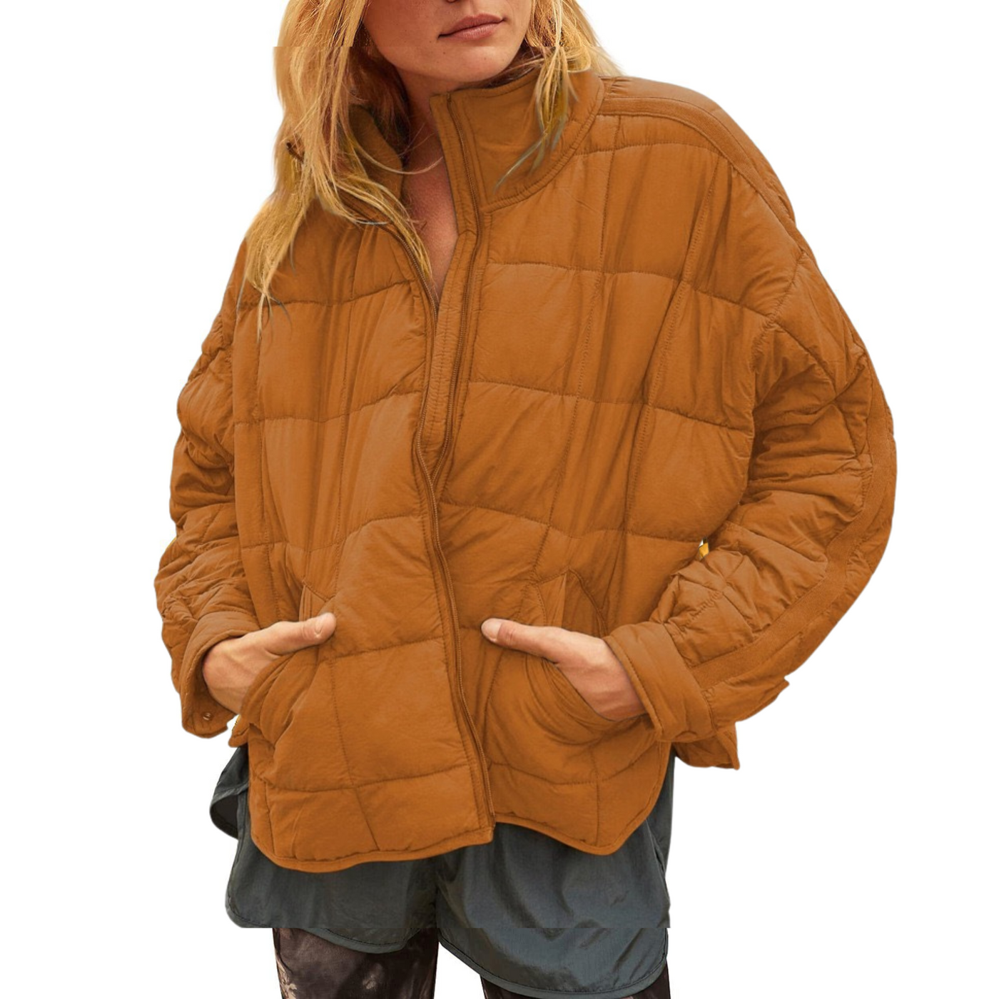 APRIL | Lightweight Compact Zip Puffer Jacket