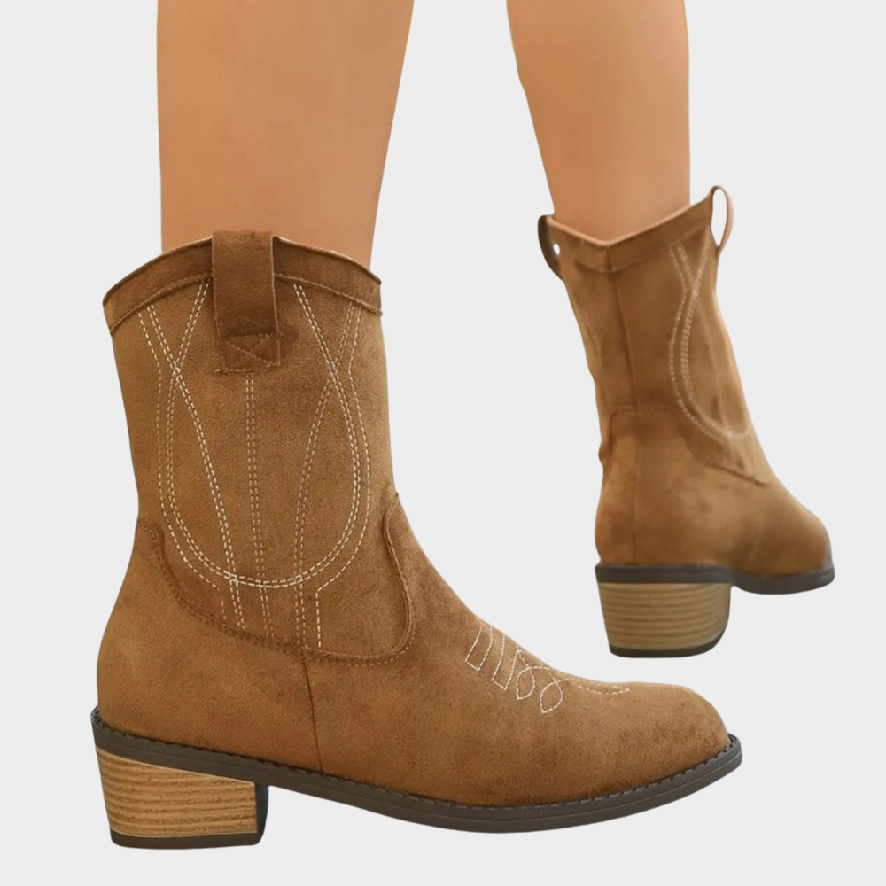 Janet Marie | Cowboy -Style Ankle Boots