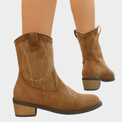 Janet Marie | Cowboy -Style Ankle Boots