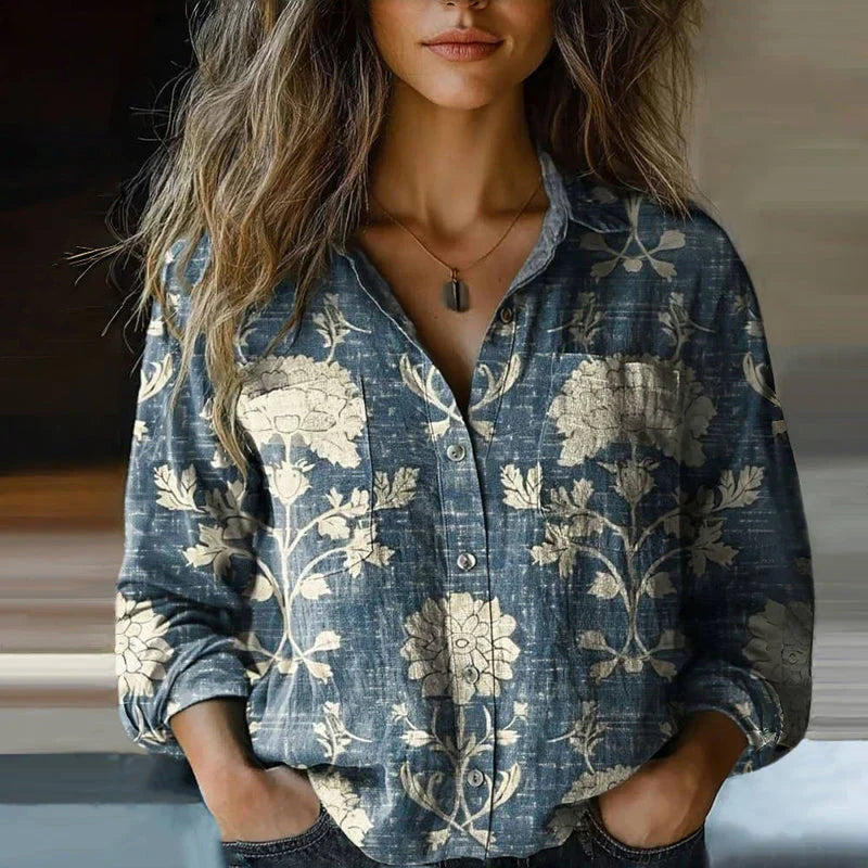 Nives | Bohemian Pattern Vintage Blouse