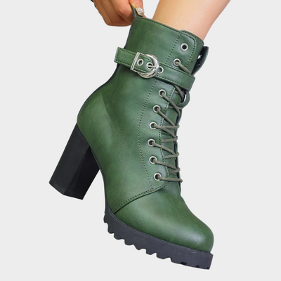 Vella | Flared Heel Ankle Boots