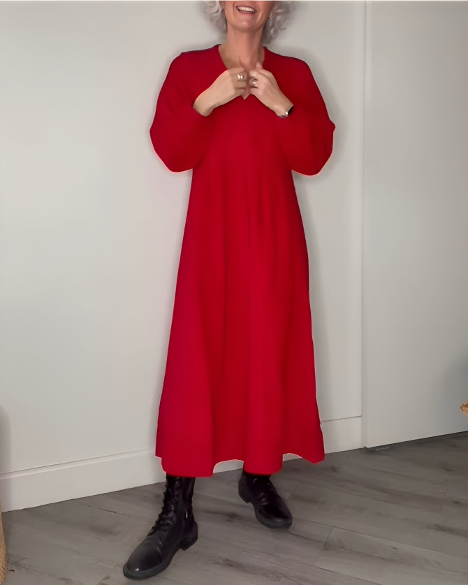 Alena | Elegant Maxi Dress with V-Neck