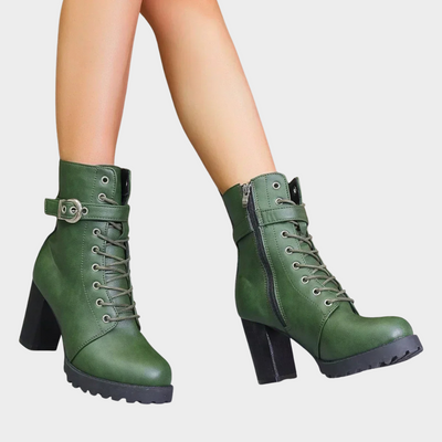 Vella | Flared Heel Ankle Boots
