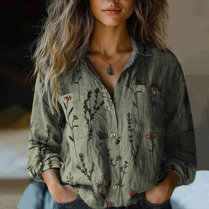 Nives | Bohemian Pattern Vintage Blouse