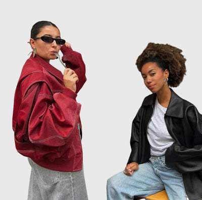 Faye | Oversized Leather Jacket