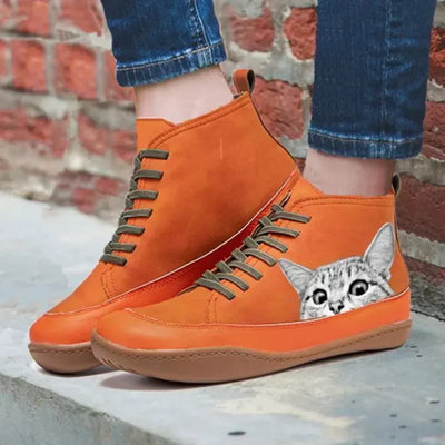 Fern | Leather Ankle Boots for Cat Lovers