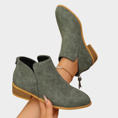 Lona | Low Heel Ankle Boots