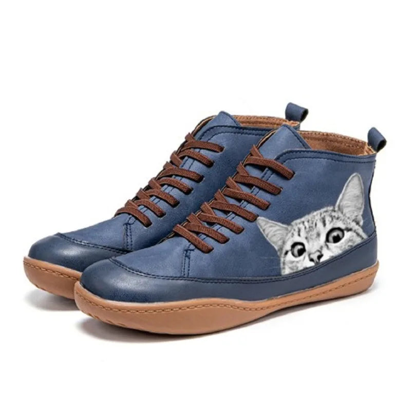 Fern | Leather Ankle Boots for Cat Lovers