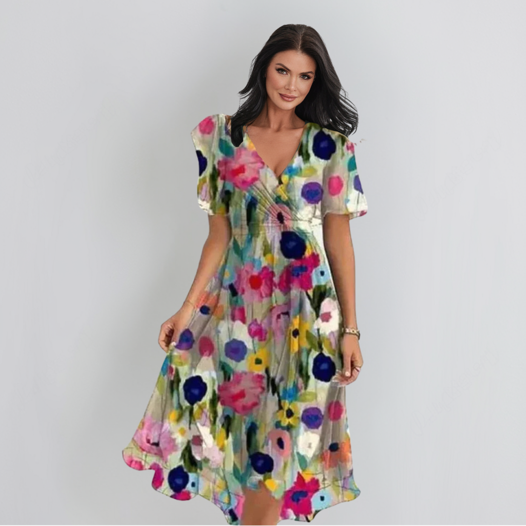 Tricia | Elegant Dress with V-Neck