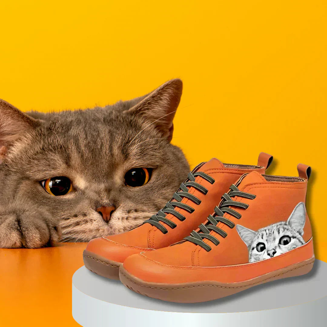 Fern | Leather Ankle Boots for Cat Lovers