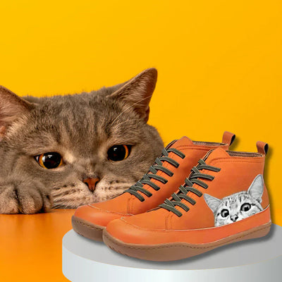 Fern | Leather Ankle Boots for Cat Lovers