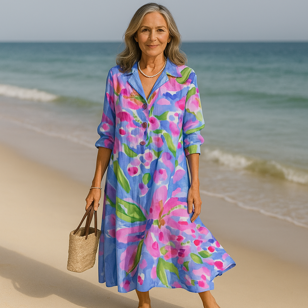 Sasha | Airy long dress with floral pattern