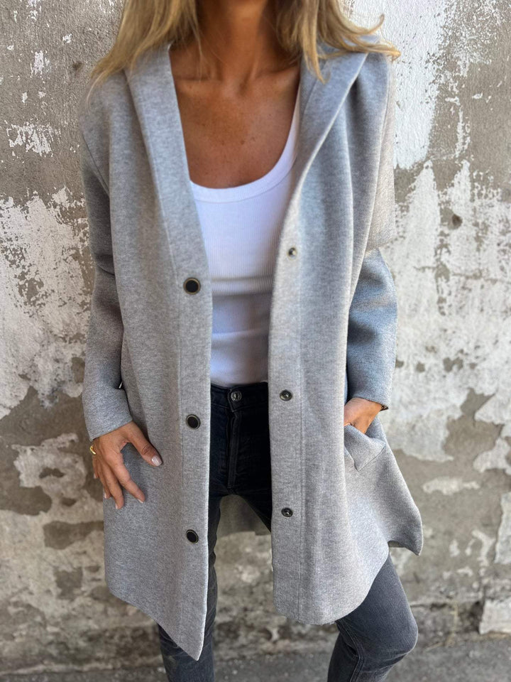 Leah | Casual Single Breasted Hooded Jacket