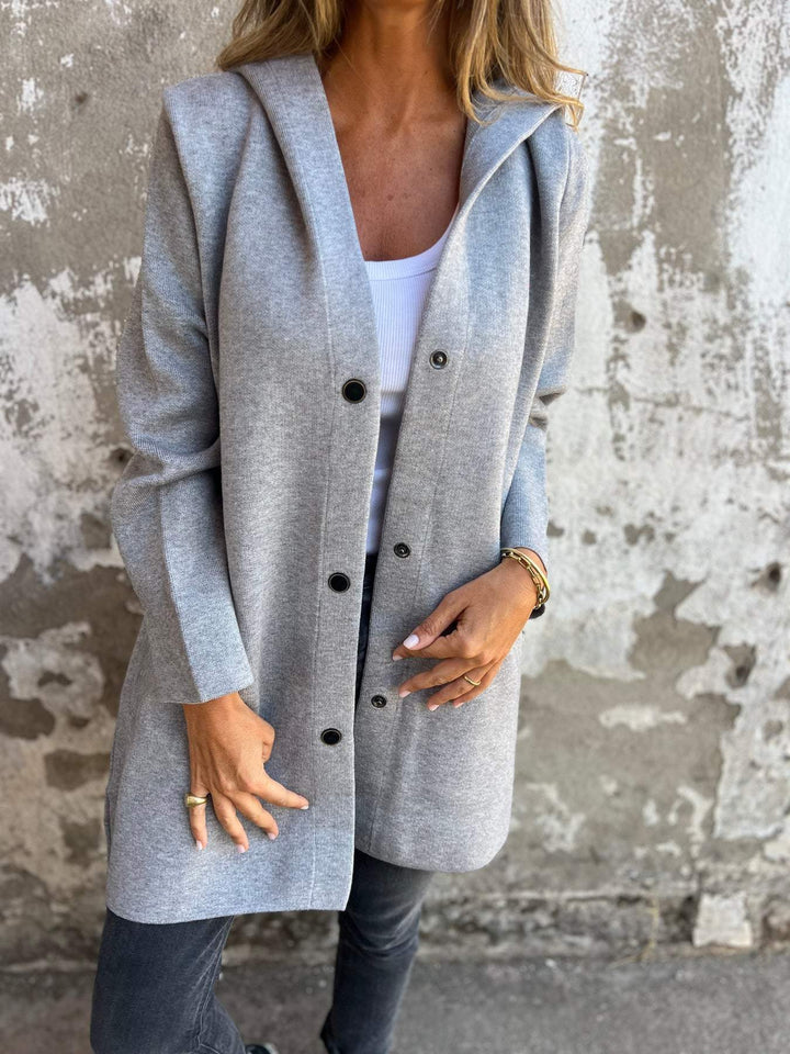 Leah | Casual Single Breasted Hooded Jacket