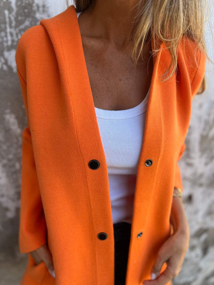 Leah | Casual Single Breasted Hooded Jacket