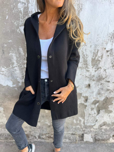 Leah | Casual Single Breasted Hooded Jacket
