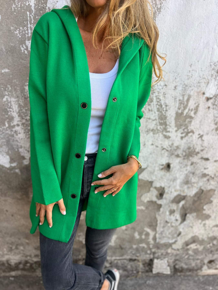 Leah | Casual Single Breasted Hooded Jacket